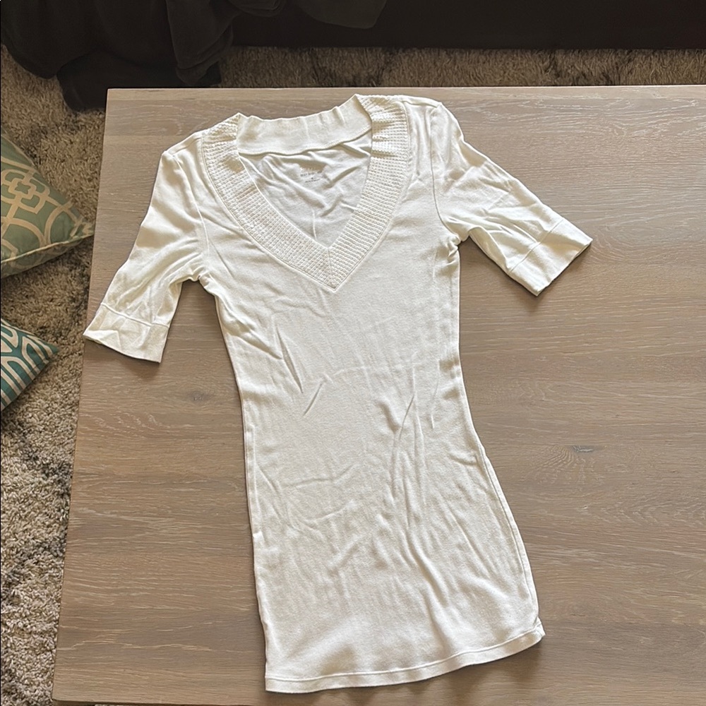Express sexy basics white tunic type top size medium